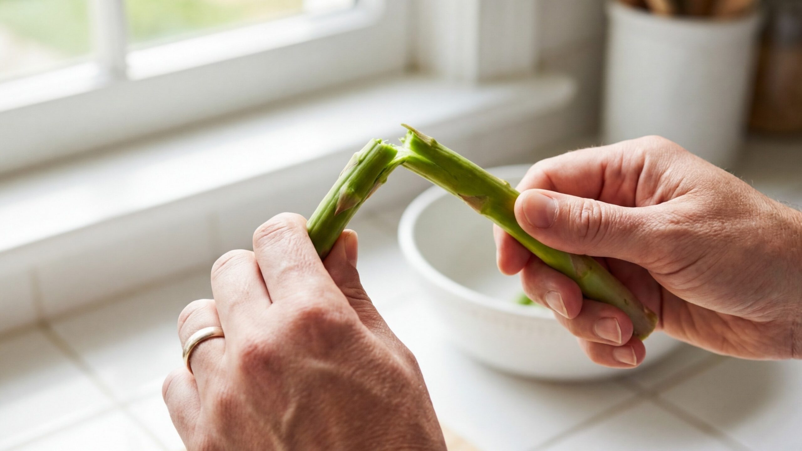 El truco definitivo para que tus espárragos nunca más sepan amargo: dobla, no cortes