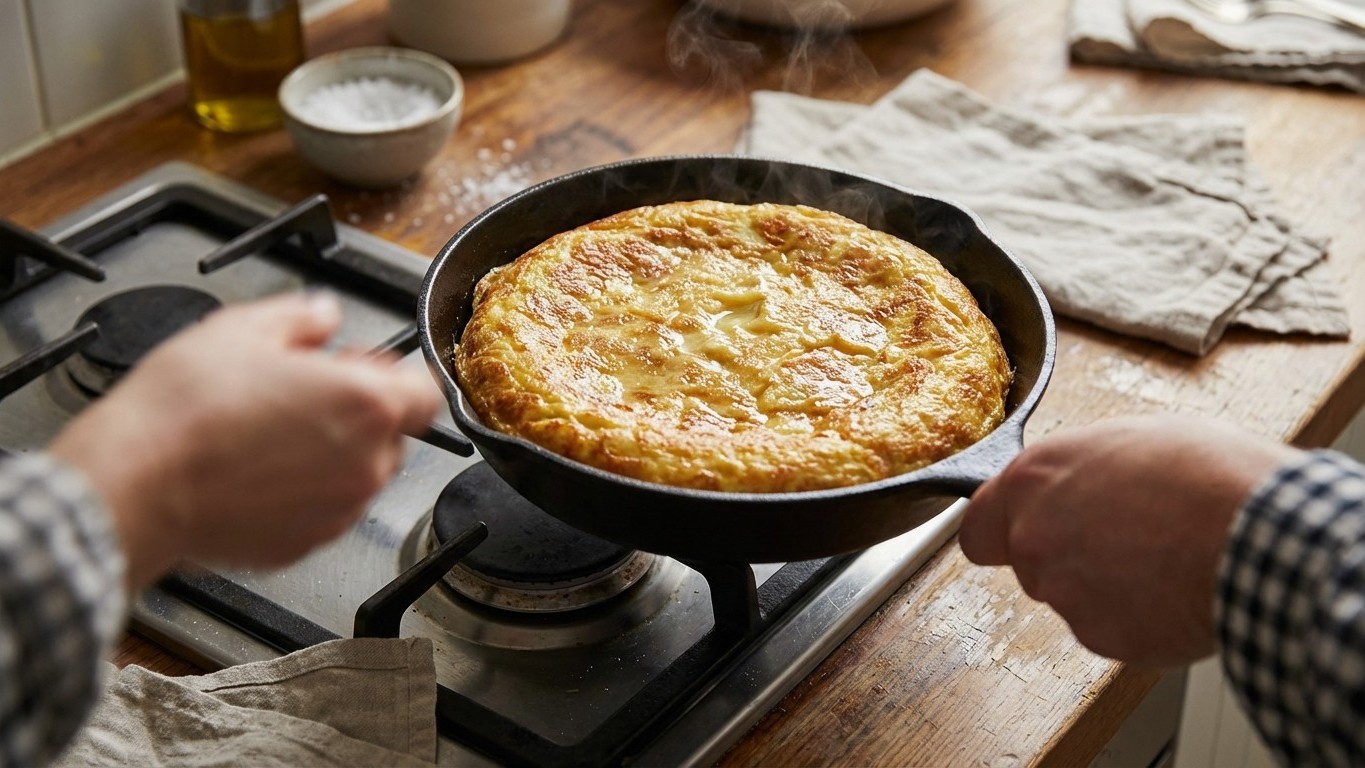 «Mi tortilla siempre quedaba seca»: el segundo exacto en que debes sacarla del fuego según un cocinero de Salamanca