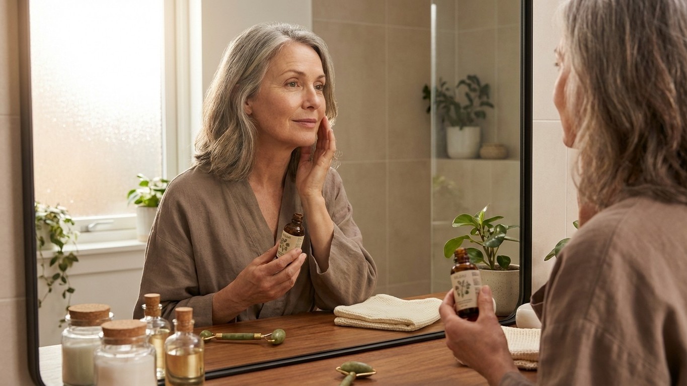 Rutina skincare natural piel madura : fermeté, taches, éclat