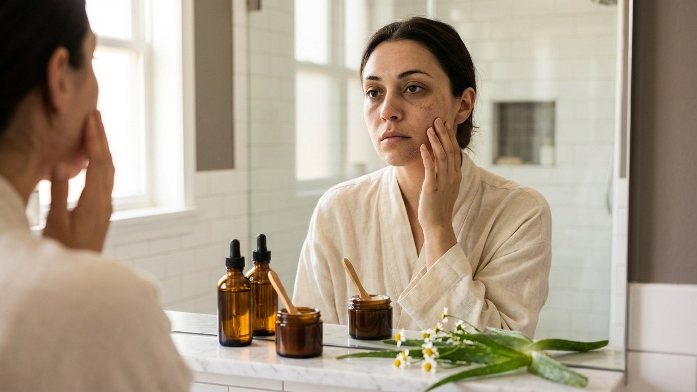 Rutina skincare natural postparto : taches, fatigue et peau déshydratée