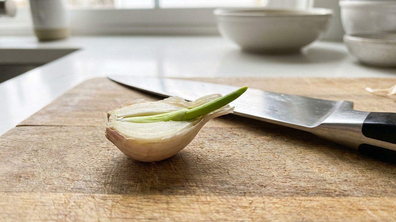 El brote verde del ajo no es veneno: por qué los chefs profesionales nunca lo tiran