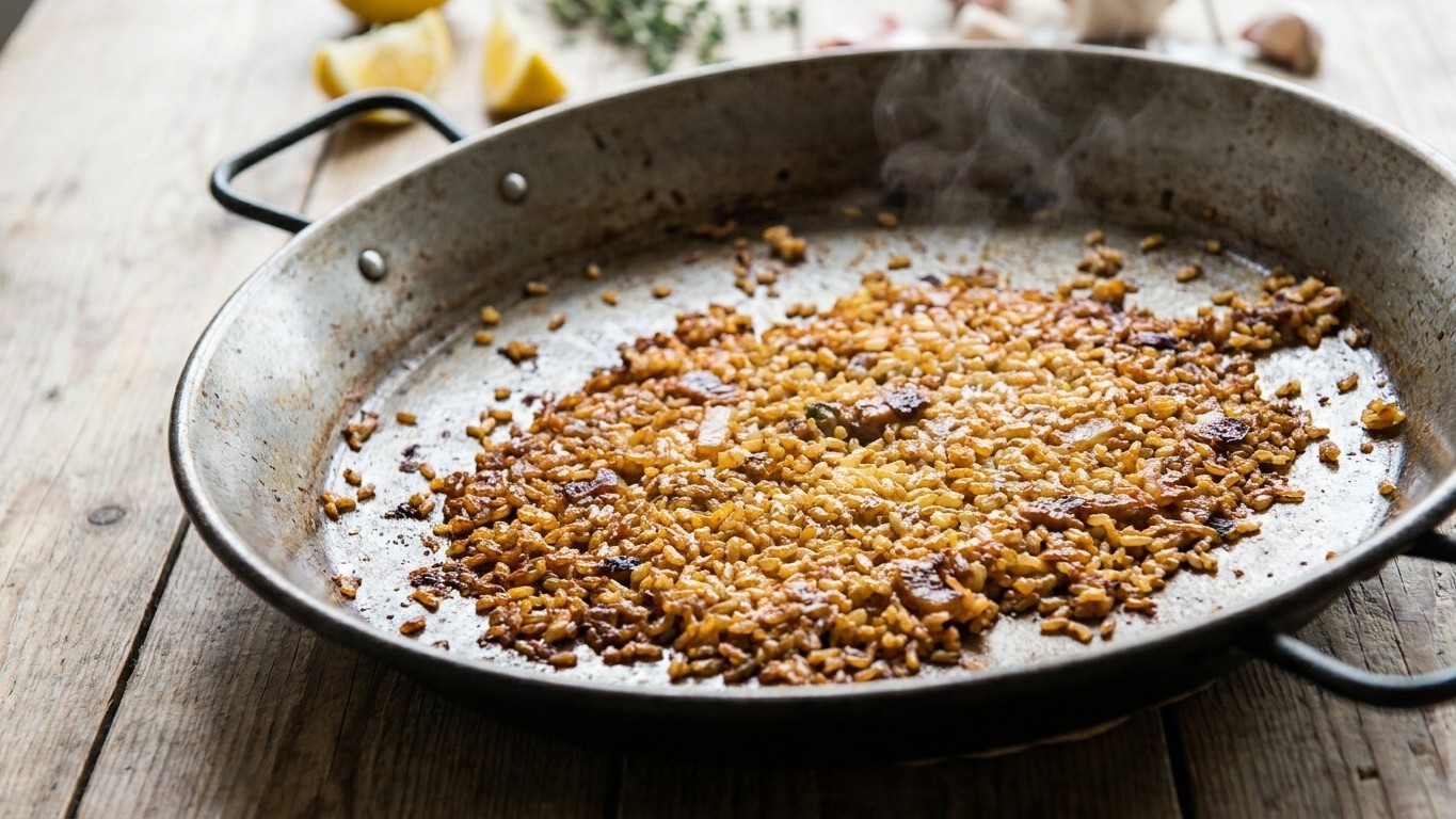 La cuchara que arruina la paella: por qué el socarrat necesita que no toques nada