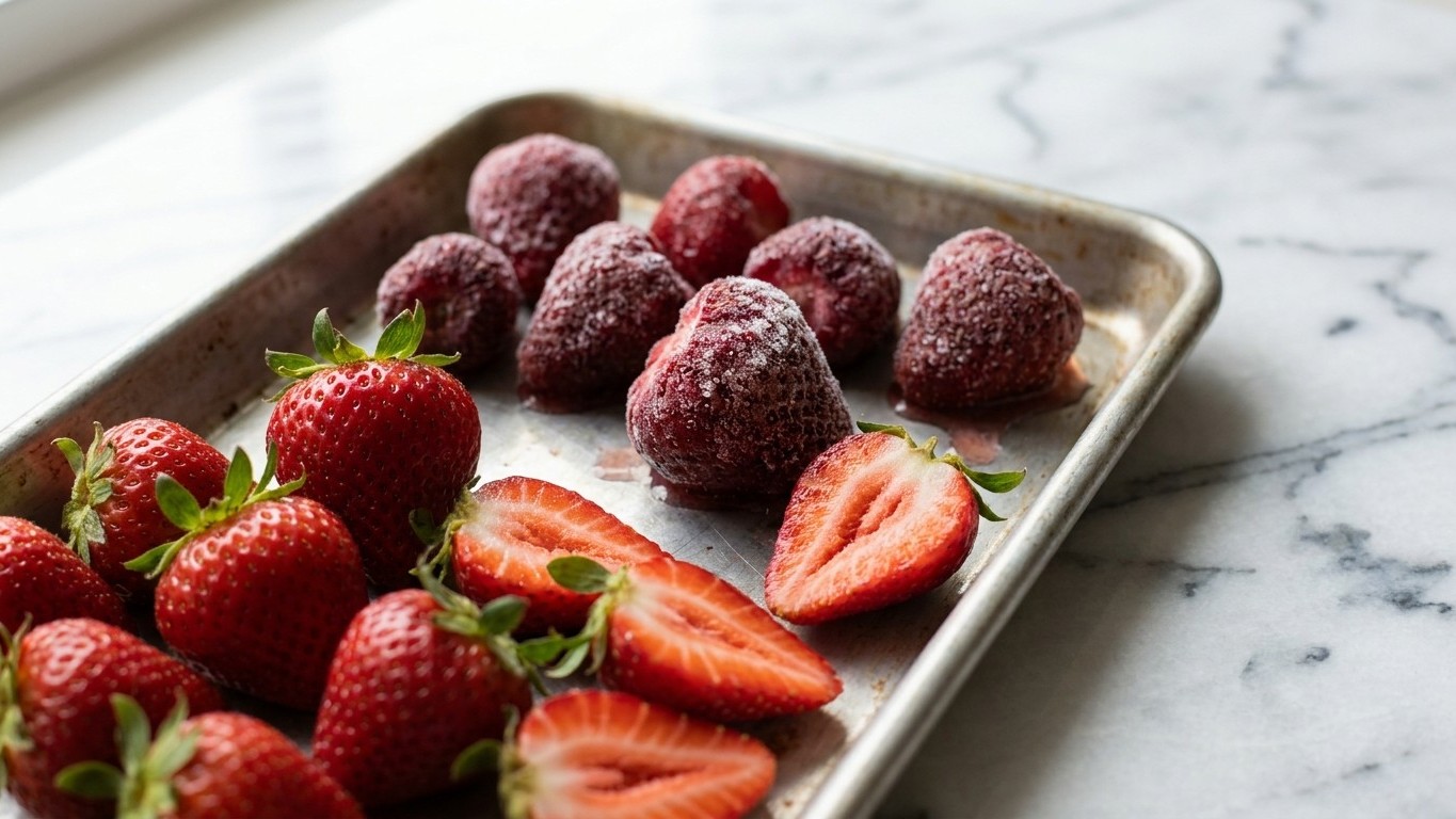 Descubre por qué tus fresas congeladas se convierten en papilla: el método secreto que cambia todo
