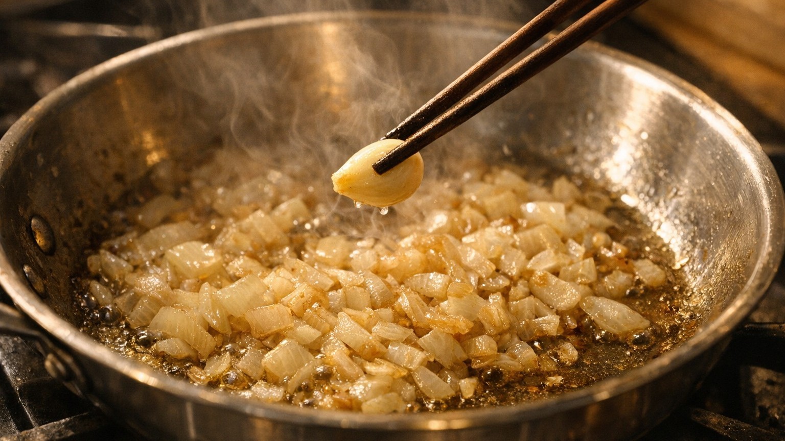 El Error de Cocina que Cometiste Durante Años: Por Qué el Ajo Debe Entrar Dos Minutos Después de la Cebolla