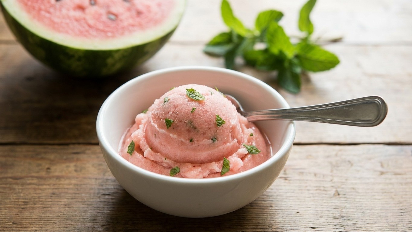 Congelé una sandía con yogur griego y descubrí por qué malgastaba dinero en helados industriales