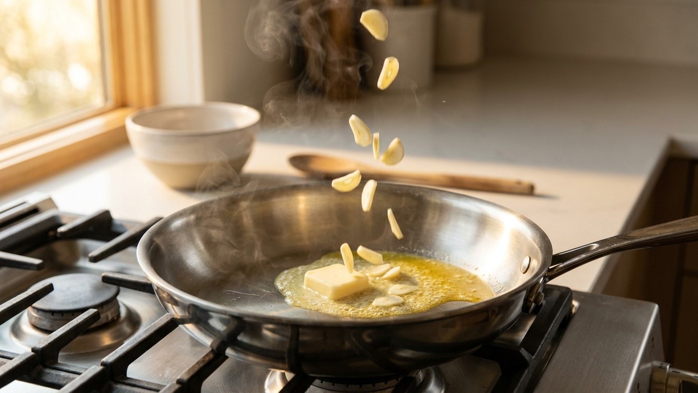 El secreto italiano que cambió mi forma de cocinar ajo en mantequilla: nunca más quemado
