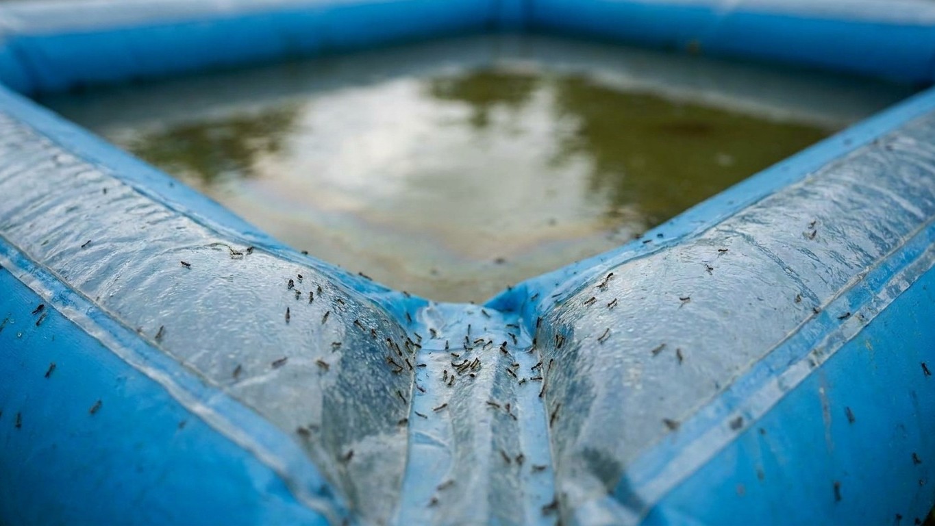 Dejé el agua de la piscina hinchable una semana en julio para no gastar: cuando miré el fondo de cerca, entendí lo que est...