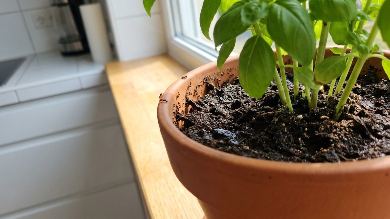 Limpiaba la cocina a diario y las hormigas volvían siempre: el día que levanté una maceta, entendí lo que la colonia lleva...