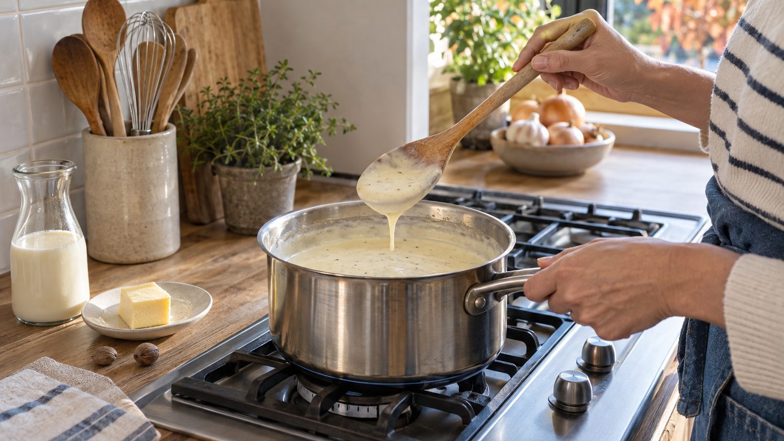 Bechamel con grumos: cómo arreglarla en 2 minutos y que no vuelva a pasar